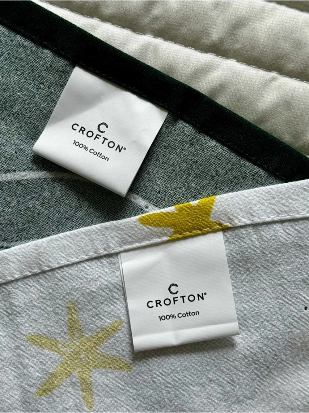 NWOT Crofton Tea Towels Set of 2 – Cheers Wine & Gold Star Kitchen Towels Decor
